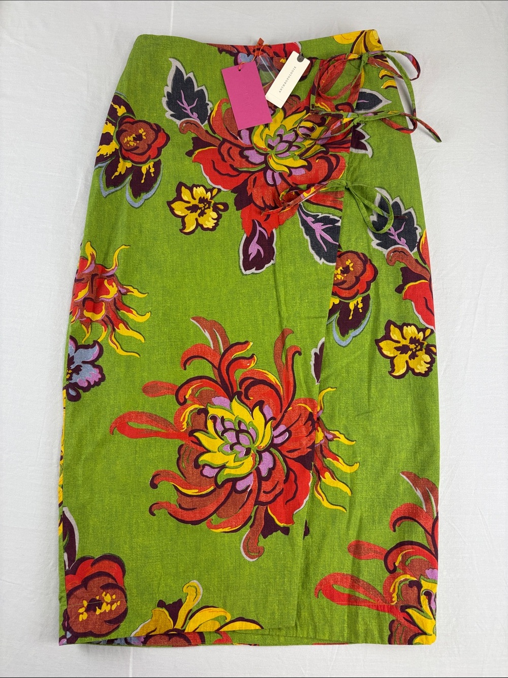 RHODE Julian Pencil Skirt in Green Lanai floral pattern Anthropologie size 6 NWT